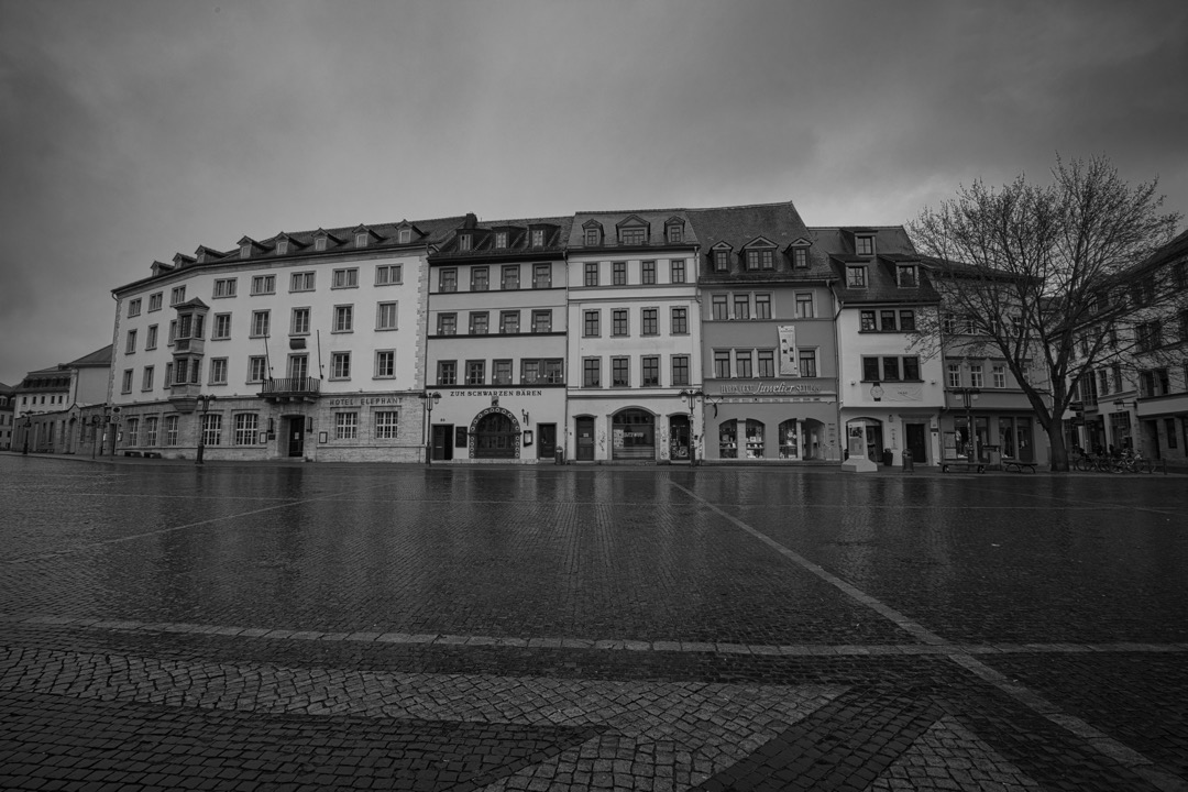 Lockdown am Markt im März 2020
